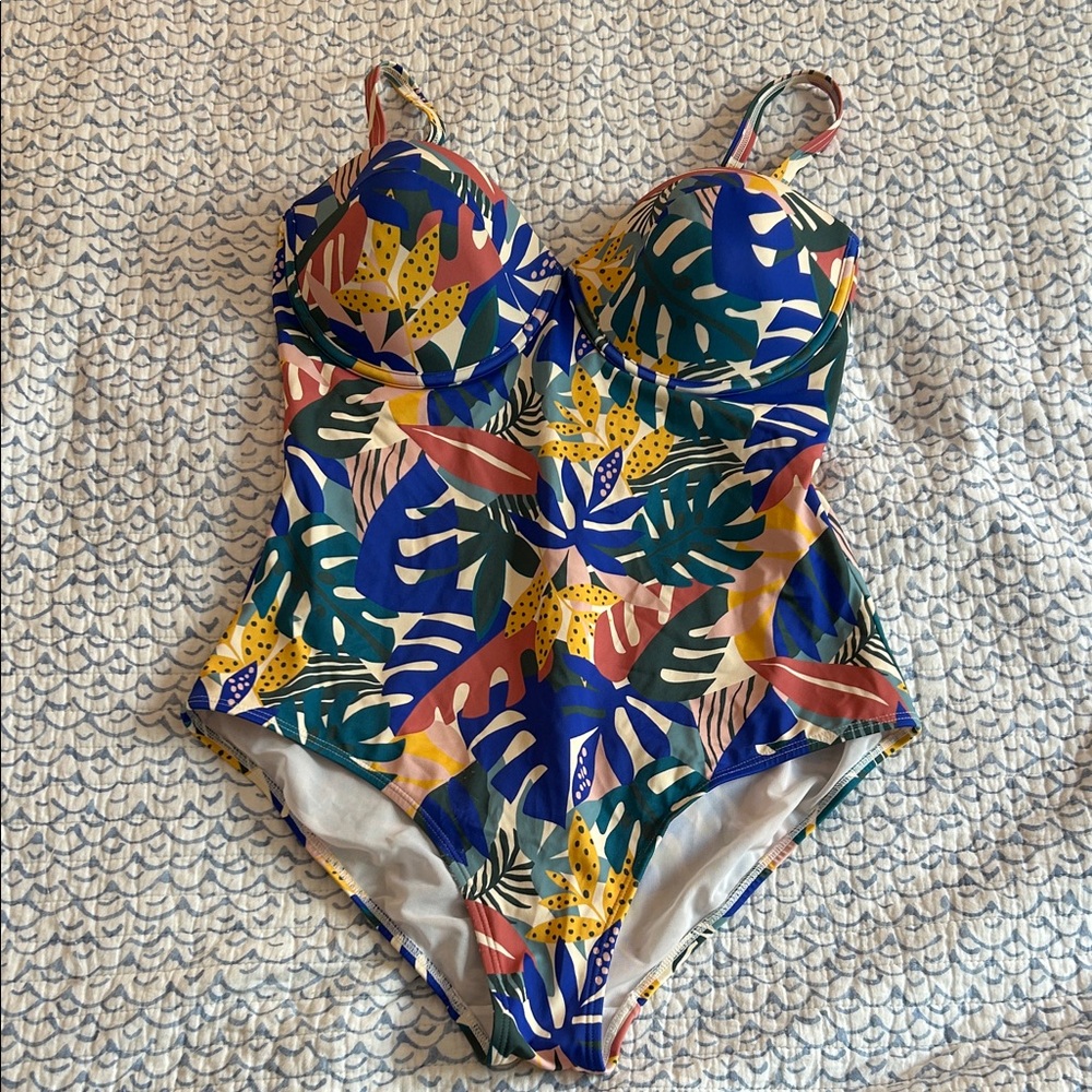 Boden Multicolor Tropical Swim One Piece Suit